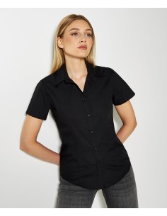 K-KK728-Womens Classic Fit Workforce Poplin Shirt Short Sleeve 2